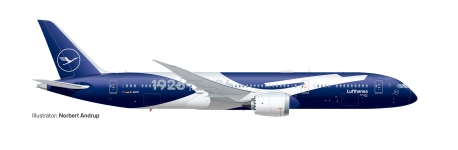 Herpa 538947 - 1:500 - Lufthansa B787-9 100 Jahre